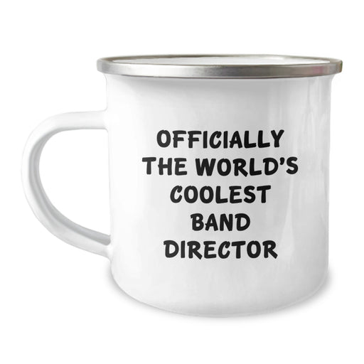 Funny Band Director Gifts for Men, Officially The World's Coolest, Camping Mug for Dad, Unique Father's Day Present, Gifts from Family to Band Director - Image 1