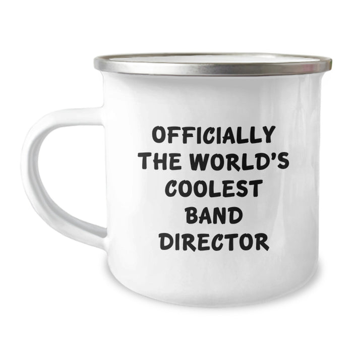 Funny Band Director Gifts for Men, Officially The World's Coolest, Camping Mug for Dad, Unique Father's Day Present, Gifts from Family to Band Director - Image 1