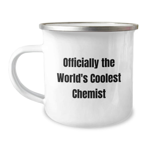 Funny Chemist Gifts from Friends for Chemist, Officially The World's Coolest Chemist, Unique Camping Mug for Graduation - Image 1