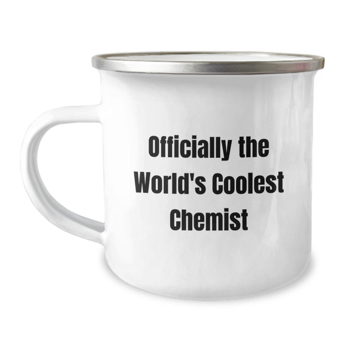 Funny Chemist Gifts from Friends for Chemist, Officially The World's Coolest Chemist, Unique Camping Mug for Graduation - Image 1