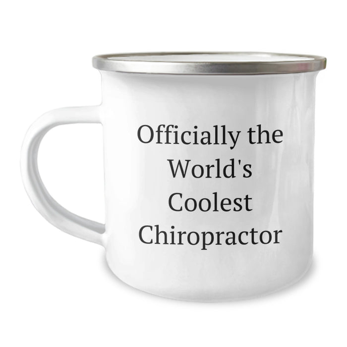 Funny Chiropractor Camping Mug Gifts for Dad - Officially The World's Coolest Chiropractor - Father's Day Unique - Image 1