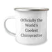 Funny Chiropractor Camping Mug Gifts for Dad - Officially The World's Coolest Chiropractor - Father's Day Unique - Image 1