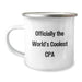 Funny Quotes for CPA Camping Mug, Unique Gifts for Men on Father's Day, Officially World's Coolest Cpa - Image 1