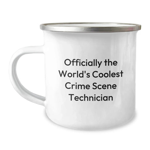 Crime Scene Technician Camping Mug, Funny Gift for Friends from Men - Officially The World's Coolest Crime Scene Technician, Perfect for Christmas Unique Gifts - Image 1