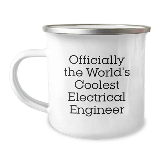 Electrical Engineer Gifts - 'Officially The World's Coolest Electrical Engineer' Funny Camping Mug, Father's Day Unique Gifts for Electrical Engineer Dad - Image 1