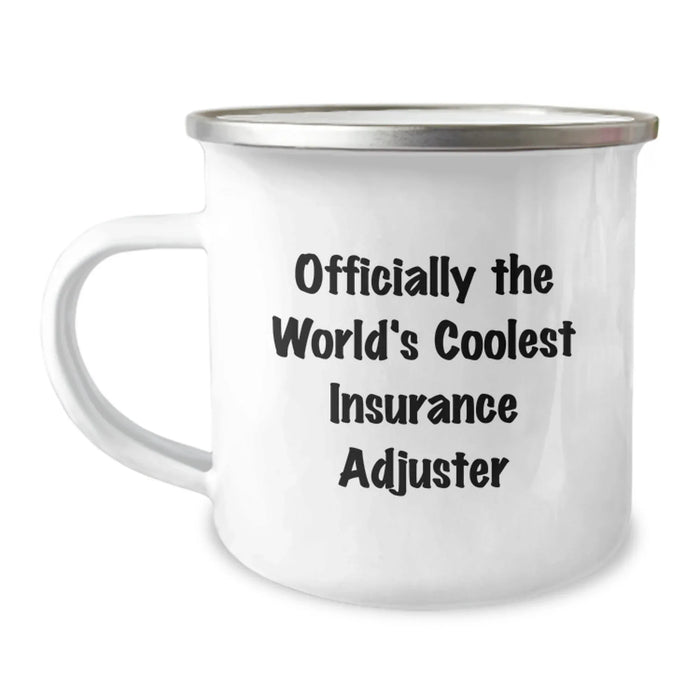 Funny Insurance Adjuster Gifts, Unique Birthday Unique Gifts for Insurance Adjuster Men from Friends, World's Coolest Insurance Adjuster Camping Mug - Image 1