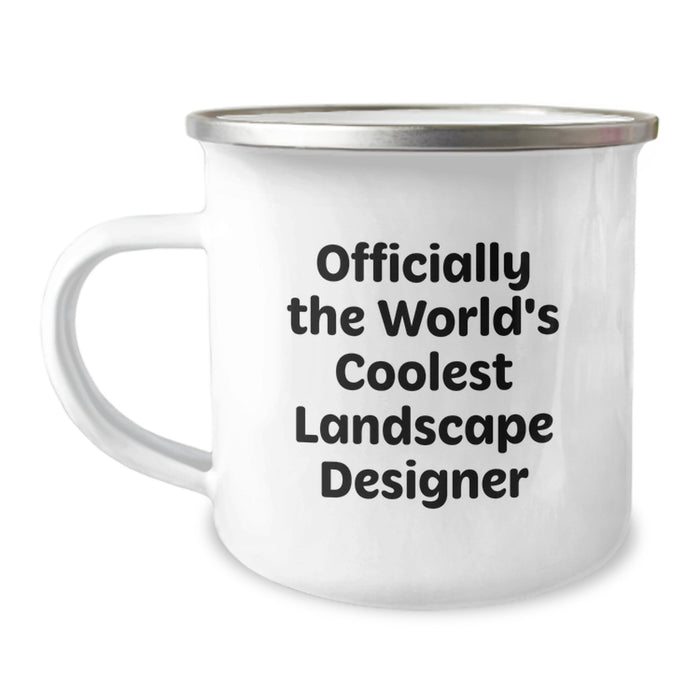 Funny Officially The World's Coolest Landscape Designer Gift for Dad Men Unique Father's Day Camping Mug - Image 1