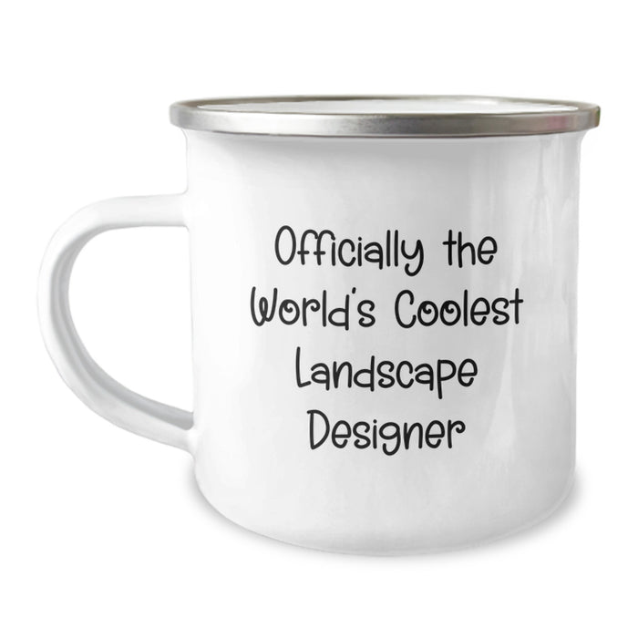 Funny Landscape Designer Gifts from Friends and Family - Officially The World's Coolest Landscape Designer Camping Mug for Father's Day - Image 1
