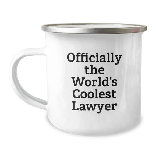 Funny Lawyer Gifts for Men, Officially The World's Coolest Lawyer, Birthday Unique Mugs for Friends, Camping Mug, Lawyer Mug - Image 1