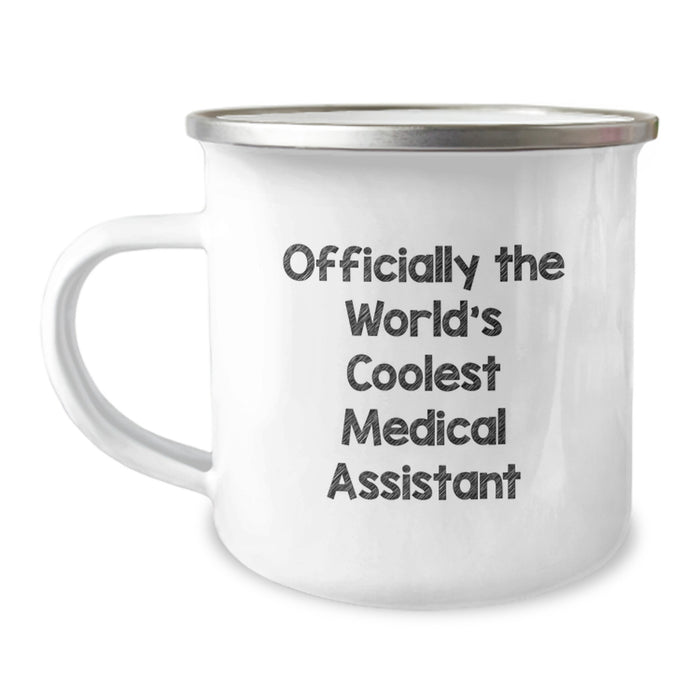 Funny Medical Assistant Gifts from Men to Family - Officially The World's Coolest Medical Assistant Camping Mug for Father's Day Unique - Image 1