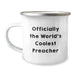 Funny Preacher Camping Mug Gift for Him, Officially The World's Coolest Preacher Unique Birthday Unique Gifts from Friends for Men, 12 oz Stainless Steel - Image 1