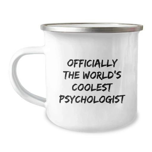 Funny Psychologist Gifts from Friends for Men, Birthday Unique Gifts for Psychologist, Camping Mug with Quote 'Officially The World's Coolest Psychologist' - Image 1