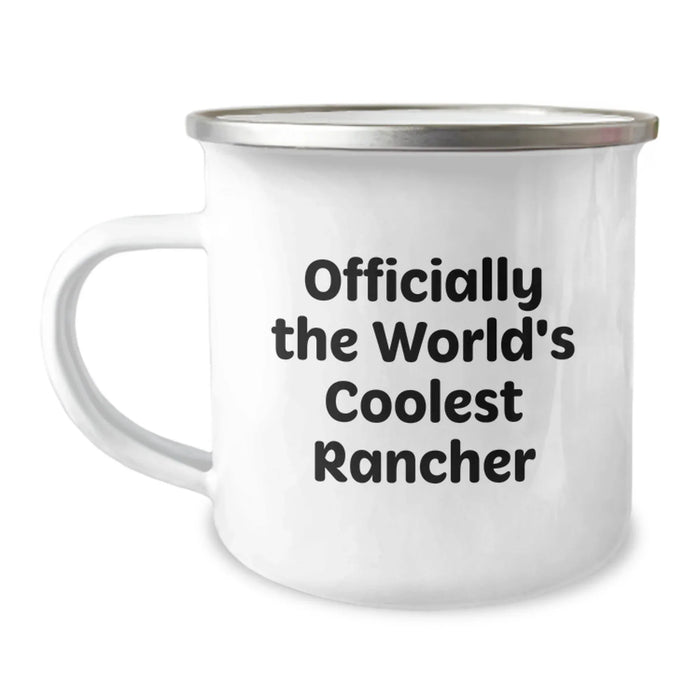 Funny Rancher Gifts for the World's Coolest Rancher Birthday Unique Finds, Camping Mug for Rancher Enthusiasts, Gifts from Friends to Family - Image 1