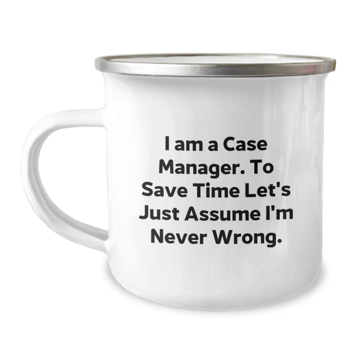 Funny Case Manager Gifts, Camping Mug for Case Manager Dad, Unique Father's Day Unique Gifts from Family to Case Manager Men - Image 1