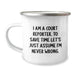 Funny Quote Court Reporter Gifts from Friends and Family - Unique Birthday Unique Gifts for Court Reporters - 12 oz Camping Mug - Image 1