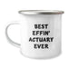 Funny Actuary Gifts from Friends - Best Effin' Actuary Ever Inspirational Camping Mug for Birthday Unique Gifts - Image 1