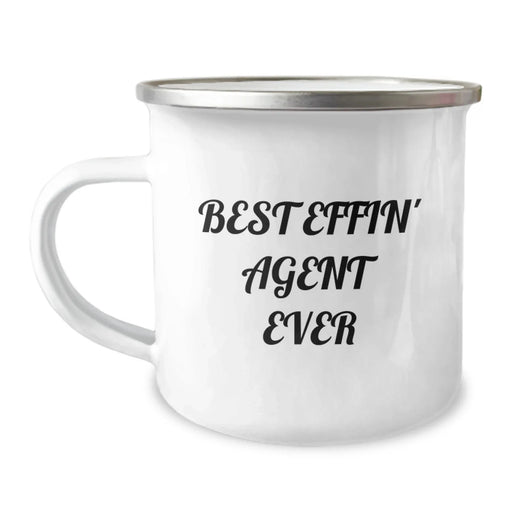 Funny Agent Gifts from Family - Best Effin' Agent Ever Christmas Unique Mugs for Men - Image 1
