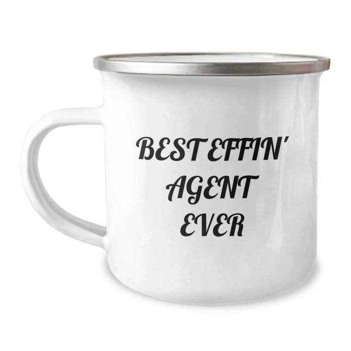 Funny Agent Gifts from Family - Best Effin' Agent Ever Christmas Unique Mugs for Men - Image 1