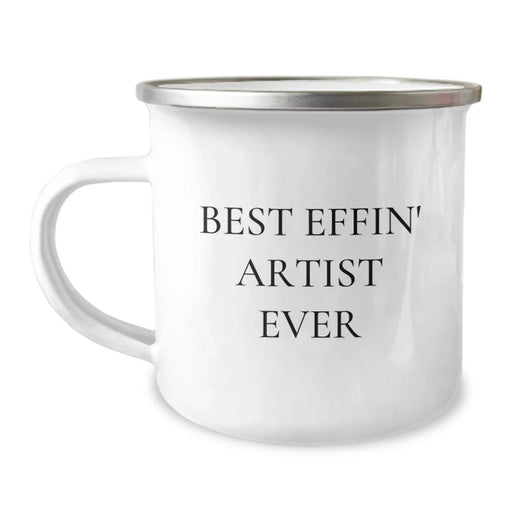 Funny Artist Gifts from Friends for Best Effin' Artist Ever Camping Mug, Birthday Unique Gifts for Artist, Men, Women, Friends, Coworkers, Family - Image 1