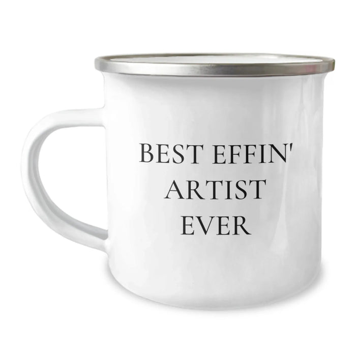 Funny Artist Gifts from Friends for Best Effin' Artist Ever Camping Mug, Birthday Unique Gifts for Artist, Men, Women, Friends, Coworkers, Family - Image 1
