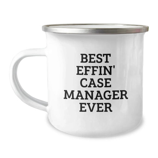 Funny Best Effin' Case Manager Ever Camping Mug Gifts for Case Manager Men Women Friends Family - Image 1