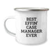 Funny Best Effin' Case Manager Ever Camping Mug Gifts for Case Manager Men Women Friends Family - Image 1