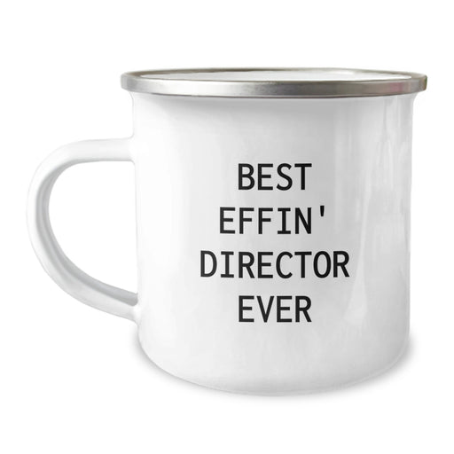 Funny Director Gifts, Camping Mug for Men, Best Effin' Director Ever, Christmas Unique Gift for Him - Image 1