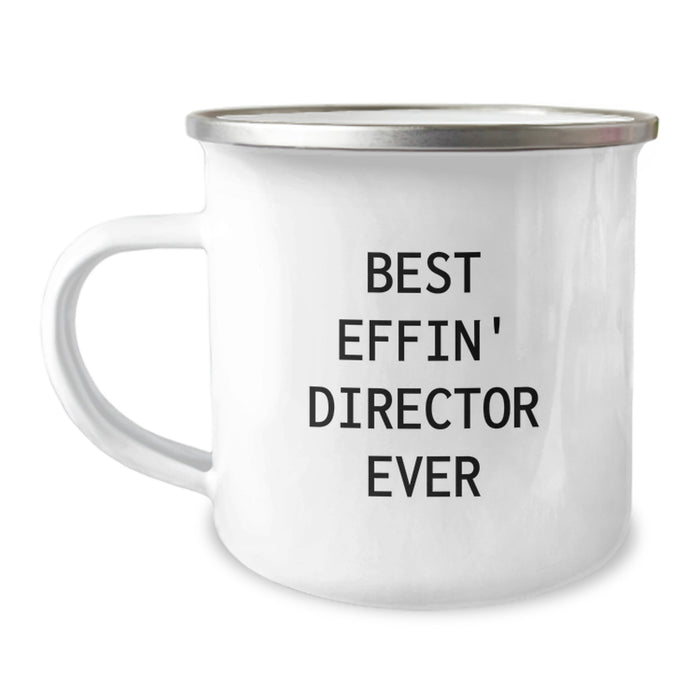 Funny Director Gifts, Camping Mug for Men, Best Effin' Director Ever, Christmas Unique Gift for Him - Image 1