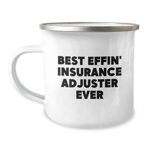 Funny Insurance Adjuster Gifts for Men, Best Effin' Dad, Camping Mug for Insurance Adjuster, Father's Day Unique Gifts from Family - Image 1