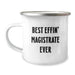 Funny Magistrate Gifts from Family, Best Effin' Magistrate Ever Camping Mug for Dad, Unique Father's Day Unique Gifts for Magistrate - Image 1