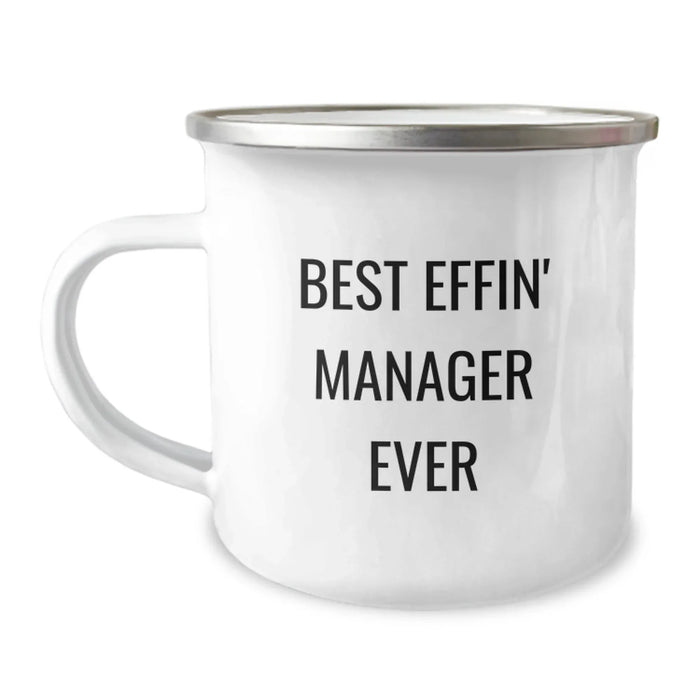 Funny Manager Gifts for Him, Best Effin' Manager Ever Camping Mug, Birthday Unique Presents for Men, Women, Friends, Coworkers, Family - Image 1
