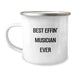 Funny Musician Gifts from Men to Musician Friends - Best Effin' Musician Ever Camping Mug for Christmas - Image 1