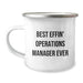 Funny Operations Manager Gifts, Best Effin' Operations Manager Ever Humor, Father's Day Unique Gifts for Operations Manager, Camping Mug - Image 1