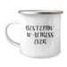 Funny Waitress Birthday Unique Gifts from Friends, Best Effin' Waitress Ever Camping Mug for Waitress, Stainless Steel with Enamel Finish - Image 1