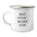 Funny Welder Gifts for Men - Best Effin' Welder Ever Engraved Camping Mug, Perfect for Welder Dad on Mother's Day Unique Gifts from Family - Image 1