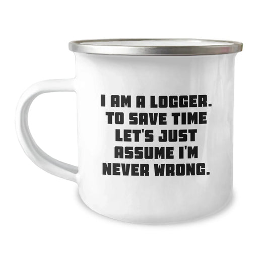 Funny Logger Gifts - Camping Mug for Birthday Unique Gifts from Friends to Logger on Special Occasion - Image 1