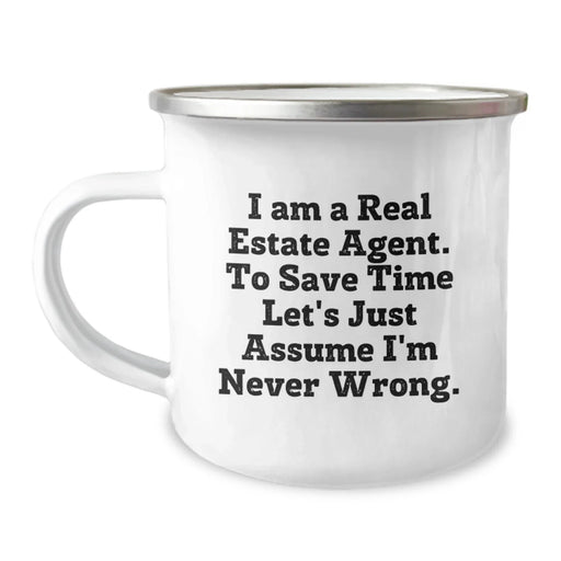 Funny Real Estate Agent Camping Mug Gifts for Men from Friends - Birthday Unique Gifts for Real Estate Agent - Inspirational Quote Mug - Image 1