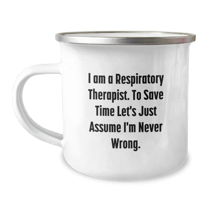 Funny Respiratory Therapist Gifts from Friends and Family for Respirologists on Mother's Day Camping Mug - Image 1