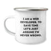 Funny Web Developer Gifts for Men - I'm Never Wrong Camping Mug - Unique Father's Day Presents for Dad - Image 1
