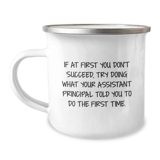 Funny Assistant Principal Gifts for Men, Father's Day Unique Gifts from Friends or Coworkers, Camping Mug - Image 1
