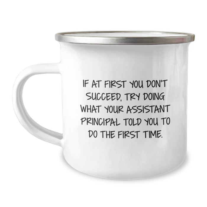 Funny Assistant Principal Gifts for Men, Father's Day Unique Gifts from Friends or Coworkers, Camping Mug - Image 1