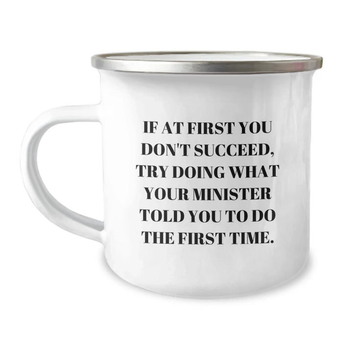 Funny Minister Gifts, Camping Mug for Men, Inspirational Quote Gifts from Family for Minister, Christmas Unique Gifts - Image 1