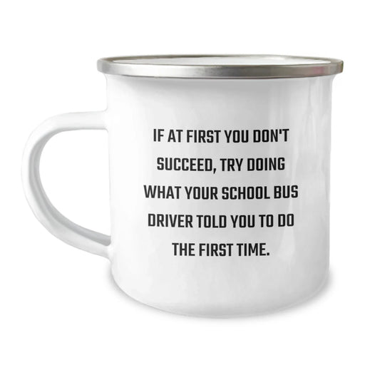Funny School Bus Driver Gifts for Men - Camping Mug, Unique Christmas Unique Gifts from Friends, Coworkers or Family - Image 1