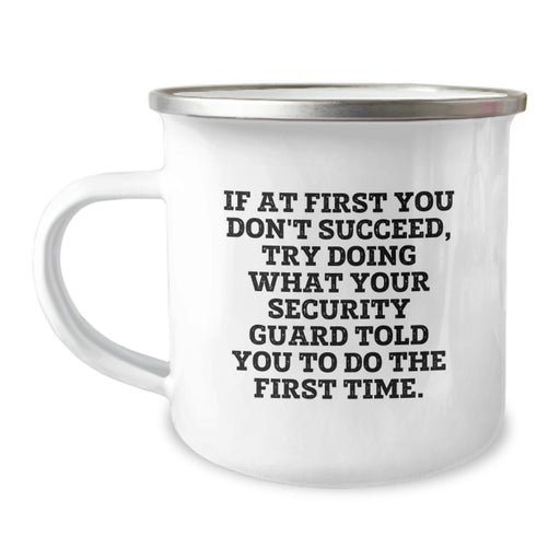Funny Security Guard Quote Gifts from Friends, Inspirational Camping Mug for Men, Unique Graduation Gifts for Security Guard - Image 1