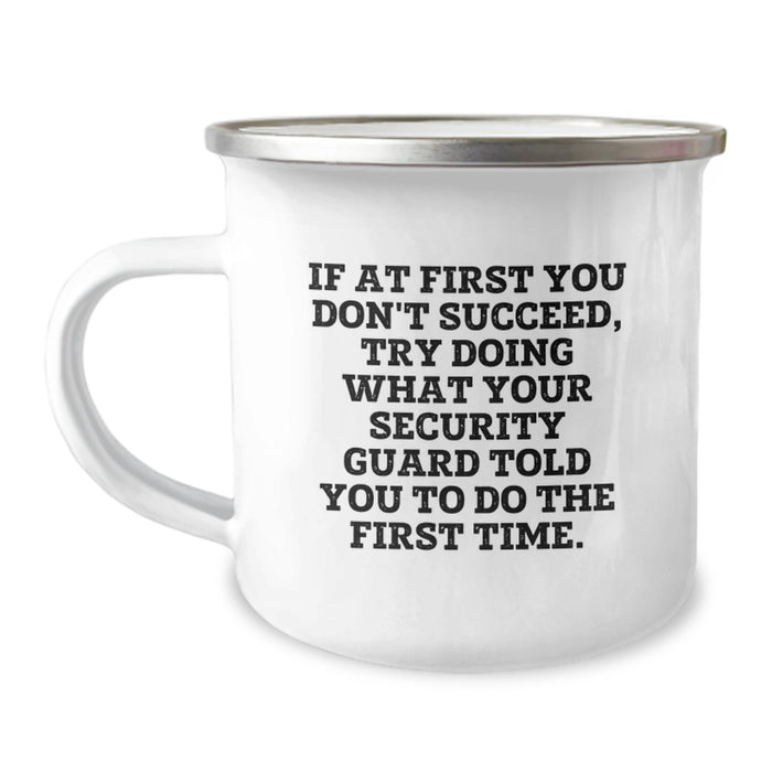 Funny Security Guard Quote Gifts from Friends, Inspirational Camping Mug for Men, Unique Graduation Gifts for Security Guard - Image 1