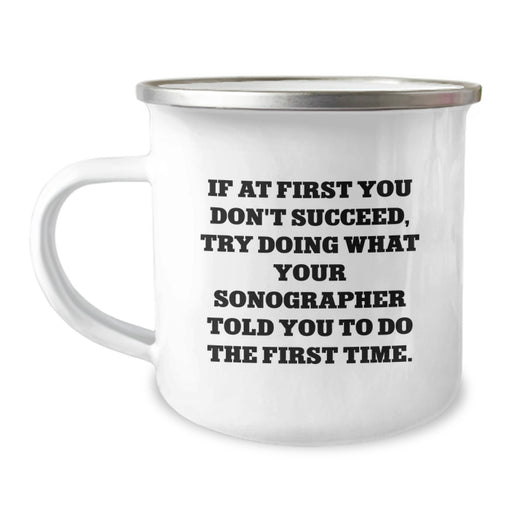 Funny Sonographer Gifts from Family - Camping Mug for Sonographer Friends - Image 1