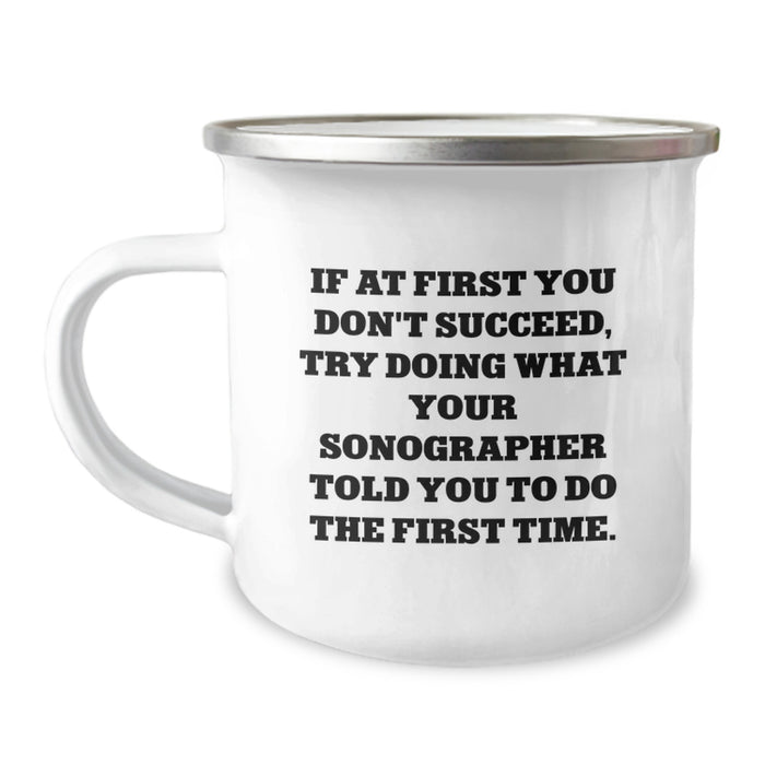 Funny Sonographer Gifts from Family - Camping Mug for Sonographer Friends - Image 1
