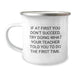 Funny Teacher Camping Mug, Gifts from Friends to Teacher, Unique Graduation Gifts for Teacher, Inspirational Quote - Image 1