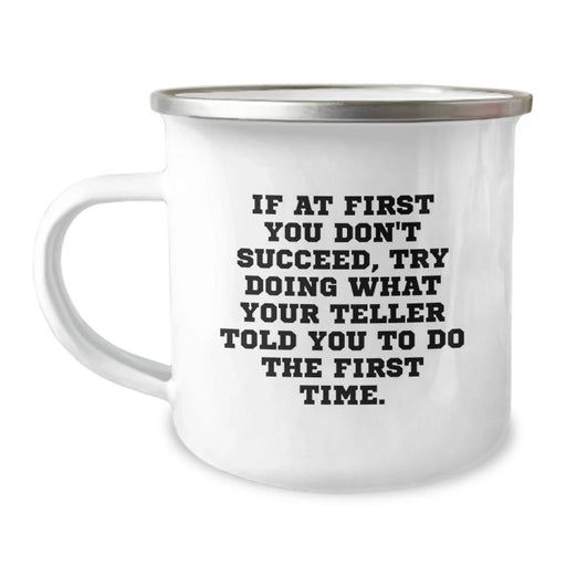 Funny Teller Camping Mug Gifts for Teller, Birthday Unique Gifts from Friends, Men's Camping Coffee Mugs with Inspirational Quote - Teller Said So, Try Again. - Image 1