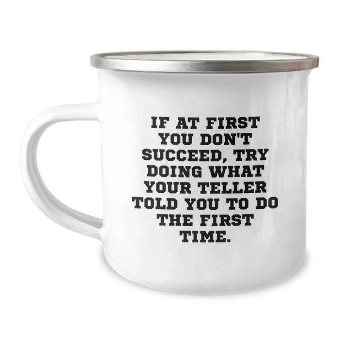 Funny Teller Camping Mug Gifts for Teller, Birthday Unique Gifts from Friends, Men's Camping Coffee Mugs with Inspirational Quote - Teller Said So, Try Again. - Image 1